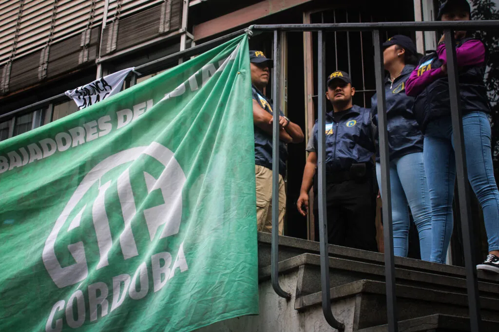 Policías en la acción gremial de ATE (ATE Córdoba)