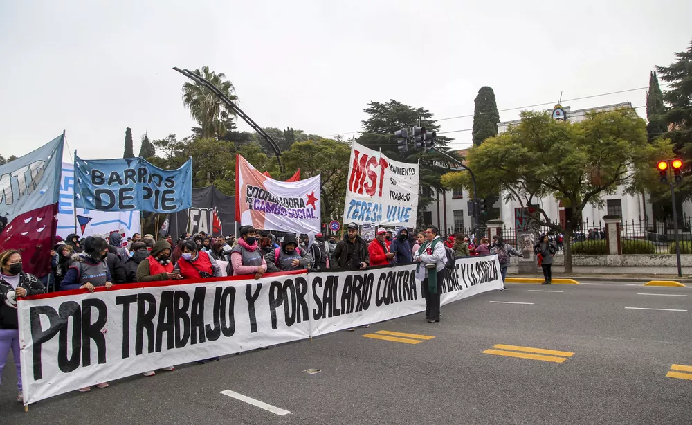 Marcha bloque Unidad Piquetera en Buenos Aires (Daniel Vides . NA)
