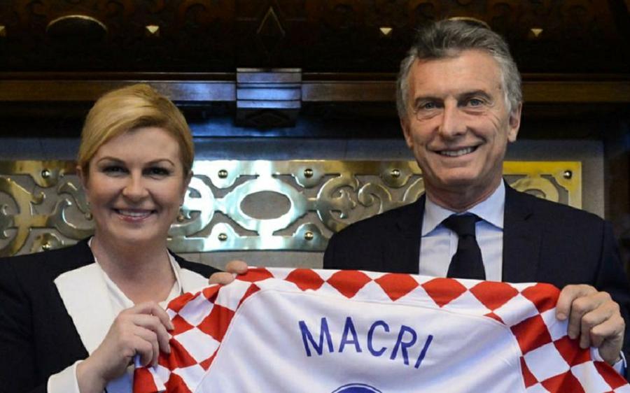 macri y presidenta de croacia by Telam