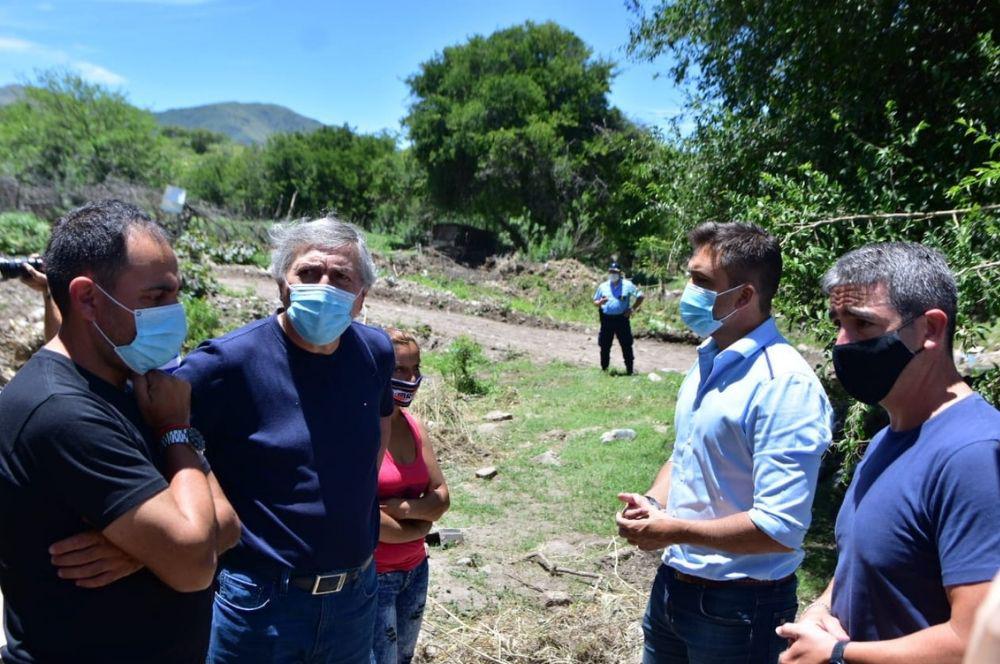 Las autoridades provinciales recorrieron las zonas afectadas por las tormentas