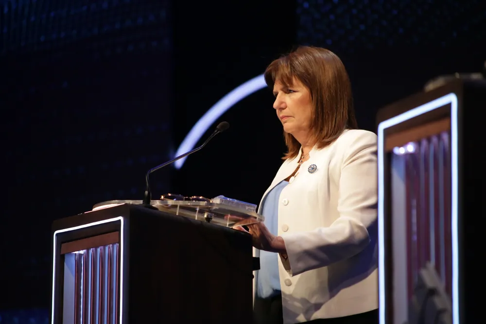 Patricia Bullrich en el primer debate (Debate 2023)