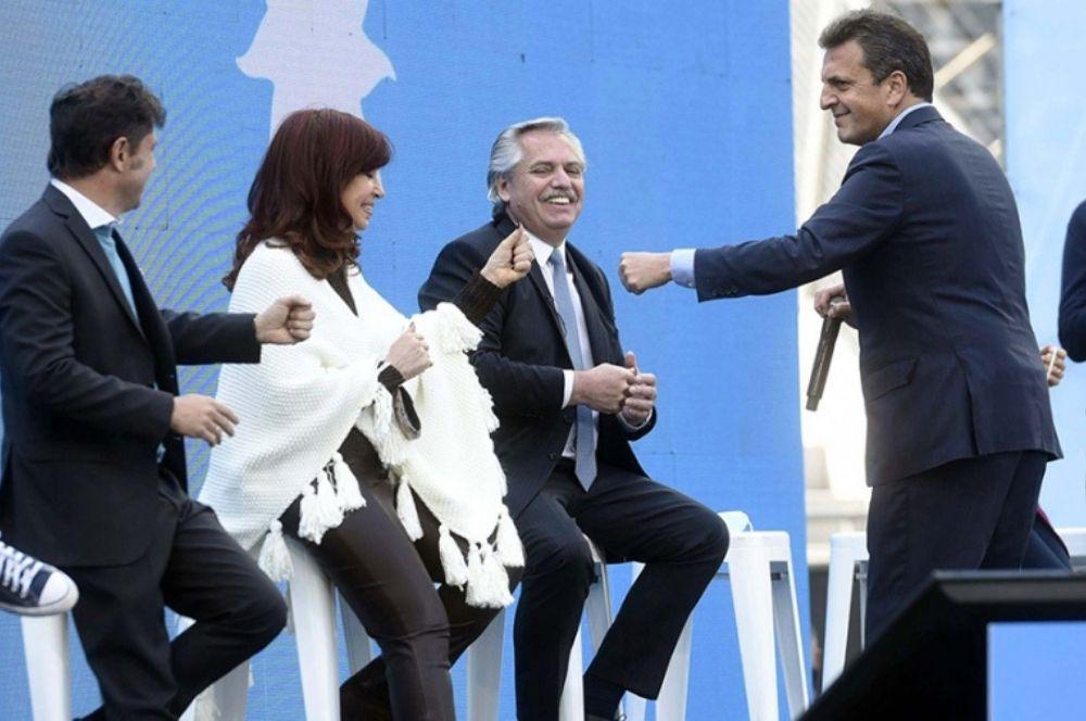 Axel Kicillof CFK ALberto Fernández Sergio Massa Plenario del FdT 18 08 2021