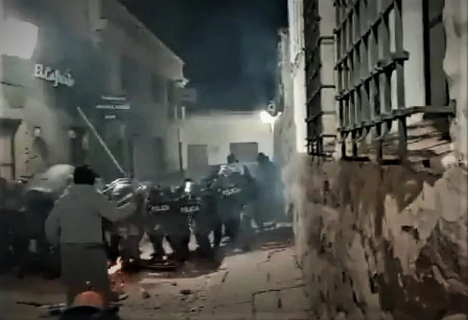 Represión en Humahuaca (captura de video)