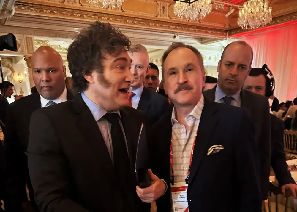 Peter Lamelas con Javier Milei
