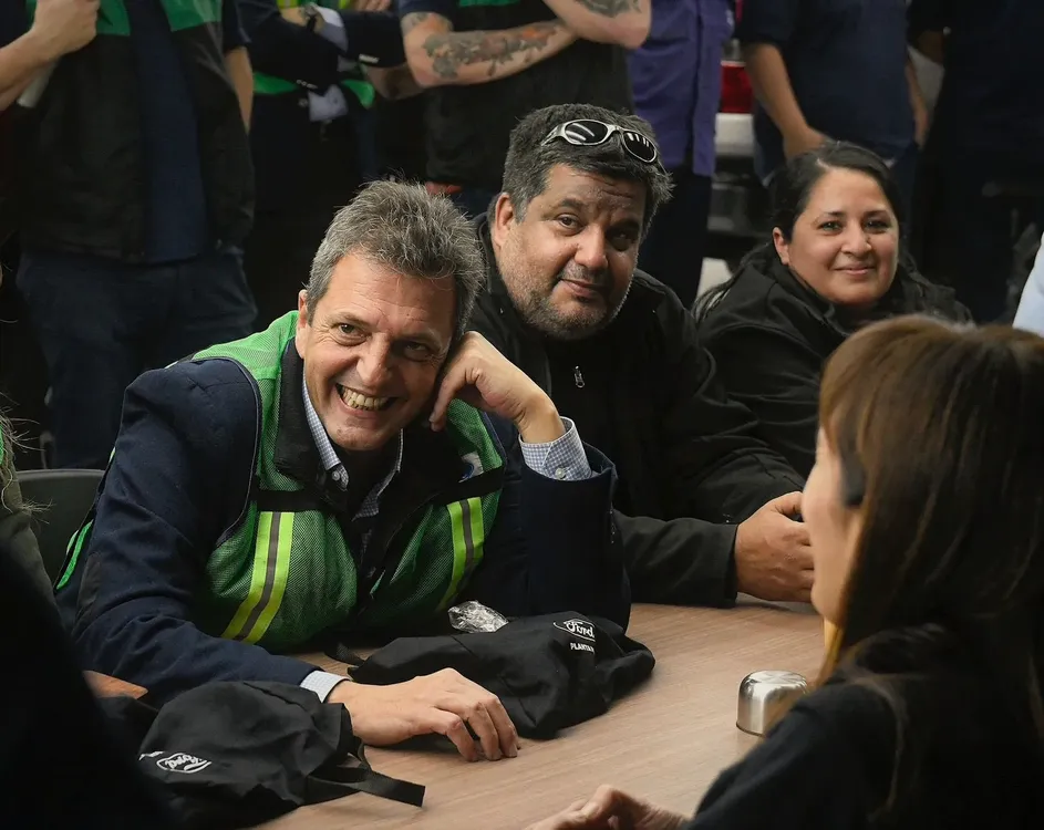 Sergio Massa en la planta industrial Ford de General Pacheco (gentileza)