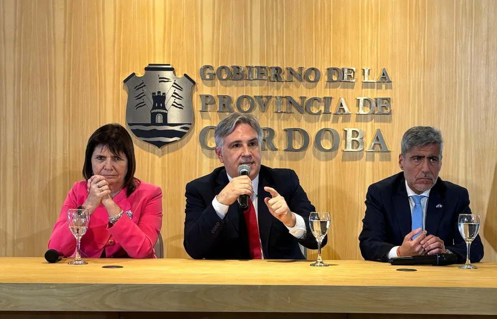 Llaryora y Bullrich y quinteros 