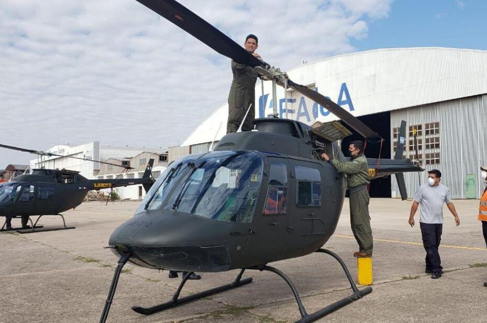 Helicopteros recuperados por FAdeA para la emergencia sanitaria