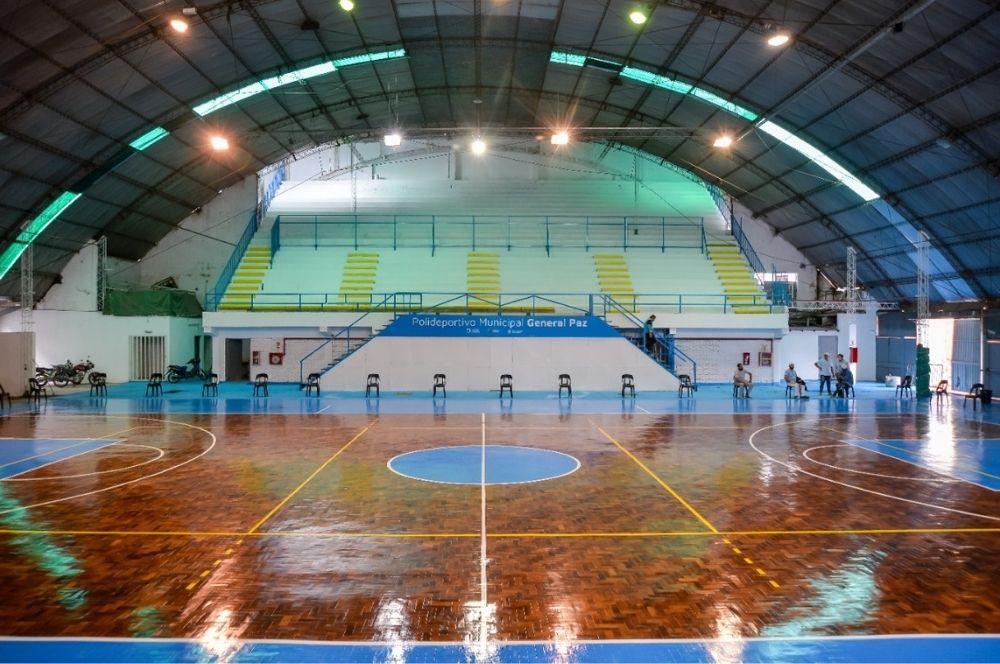 Polideportivo Gral Paz recuperado cancha de Basquet
