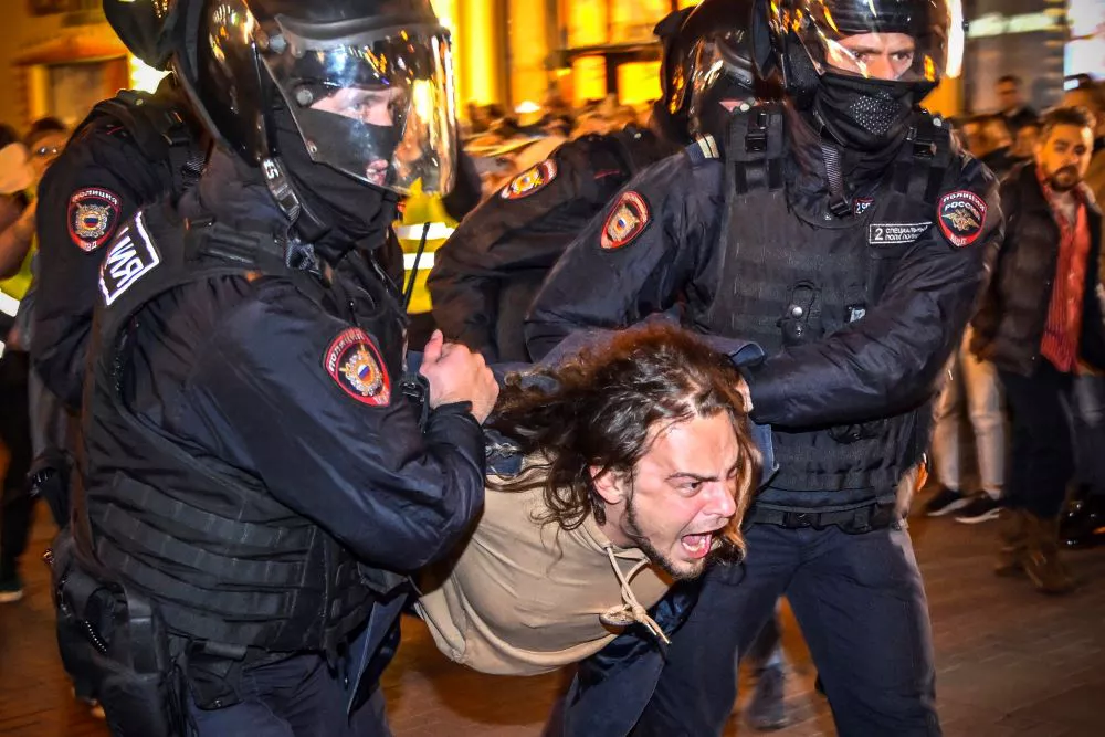 protestas en Rusia by Télam