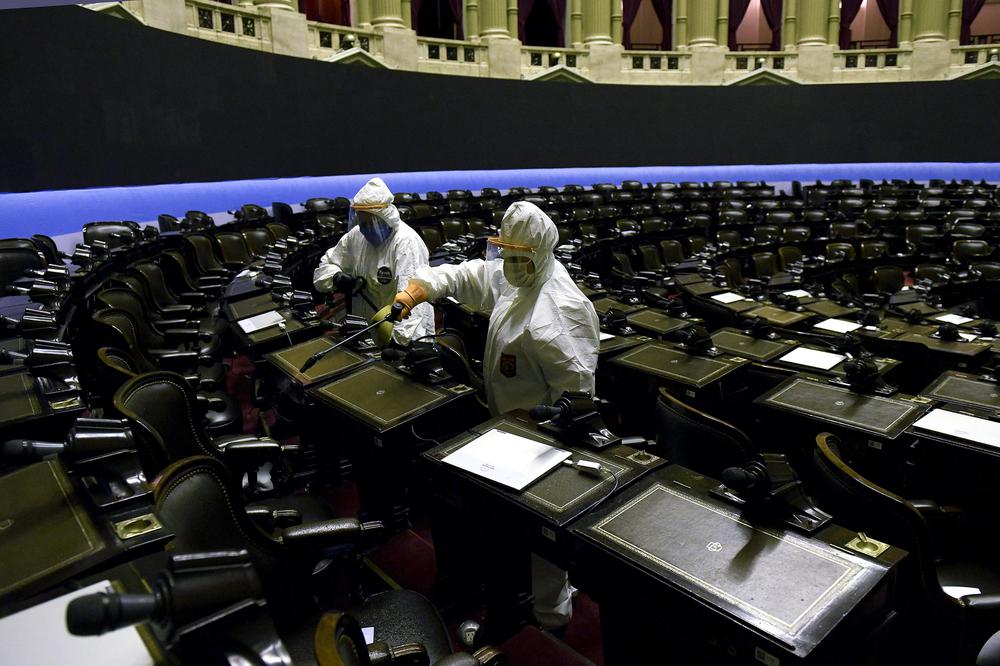 Desinfección Congreso Prensa Cámara de Diputados