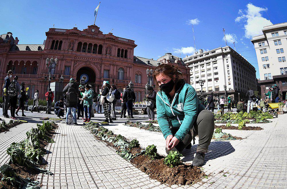 UTT reclama en Plaza de Mayo by Télam