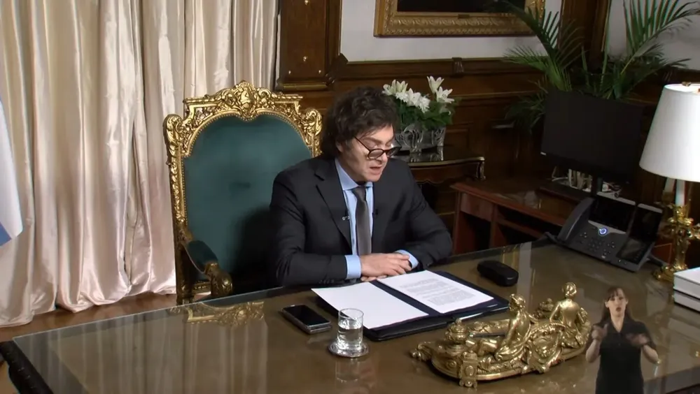 JAVIER MILEI CADENA NACIONAL