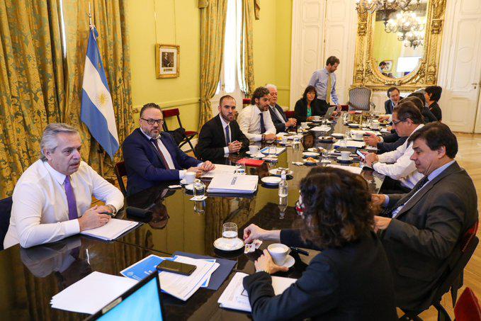 Gabinete Económico Social prensa Casa Rosada