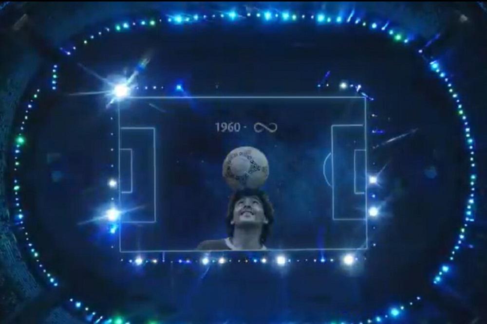 captura de video homenaje a diego maradona