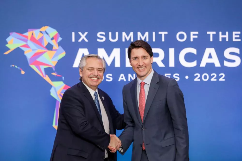 Fernández y Trudeau by prensa Casa de Gob
