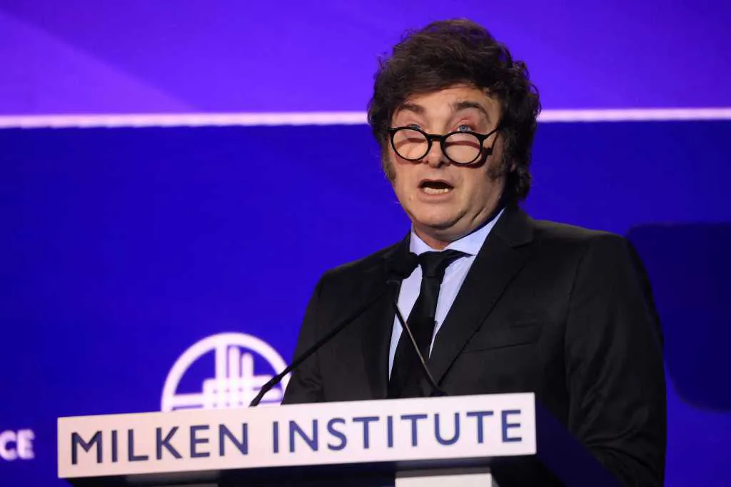 Milei en Instituto Milken NA Reuters