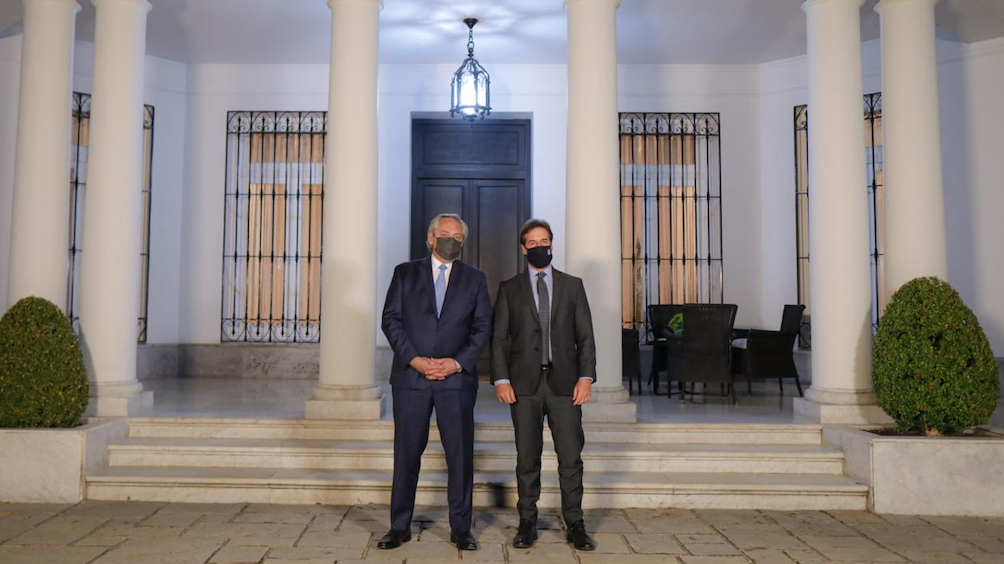 Alberto Fernández y Lacalle Pou by Télam