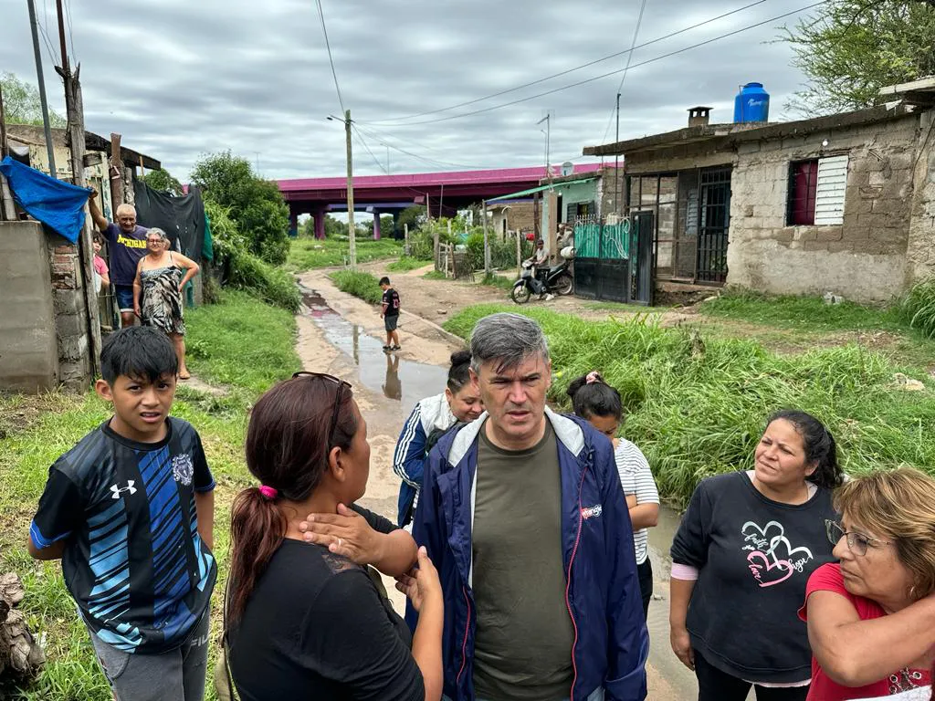 daniel passerini visita las zonas afectadas por el temporal