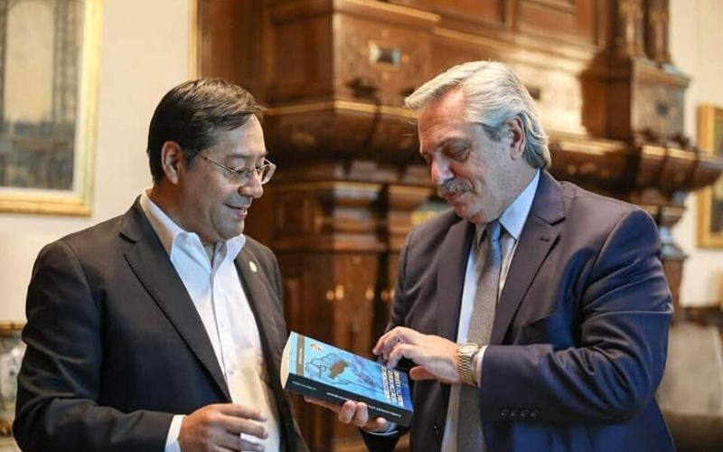 Lusi Arce con Alberto Fernández en Casa Rosada gentileza