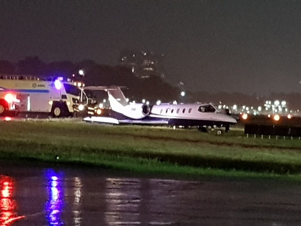 avion sanitario despiste aeroparque foto @gtvjav