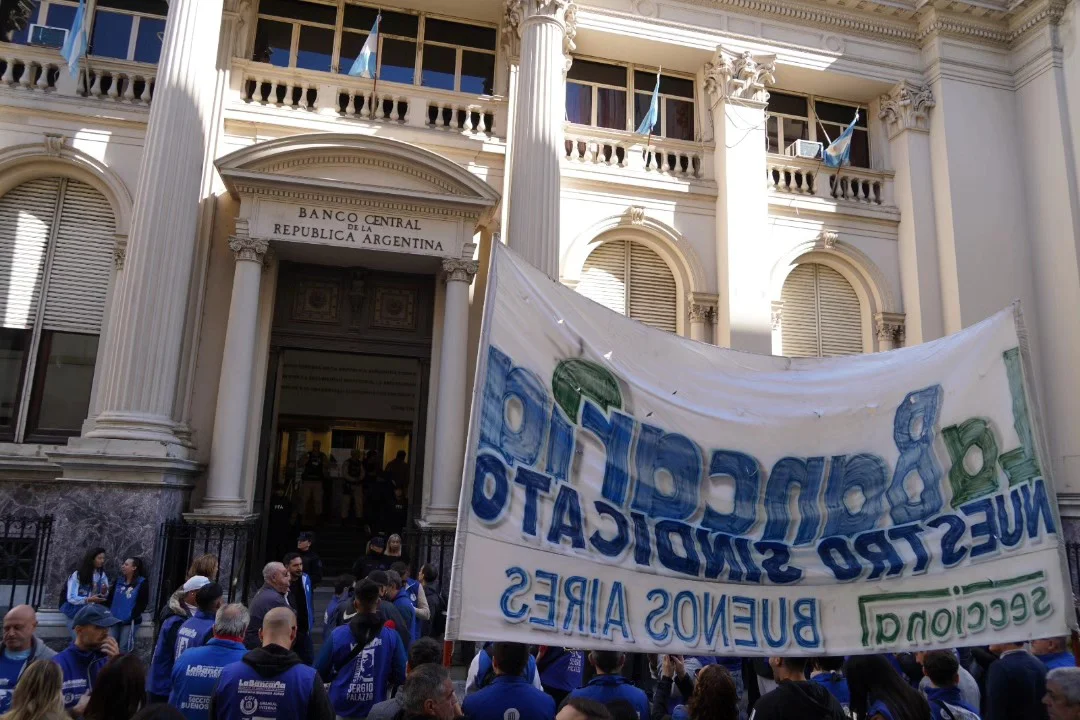 La Bancaria reclamo en el Banco Central (La Bancaria)