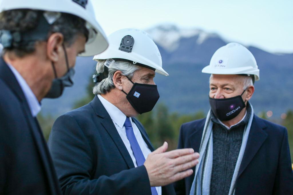 Visita de Alberto Fernández en Villa La Angostura
