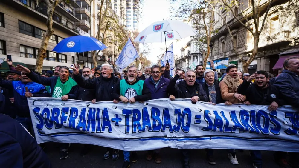 Movilización al Ministerio de Desregulación (CTA)