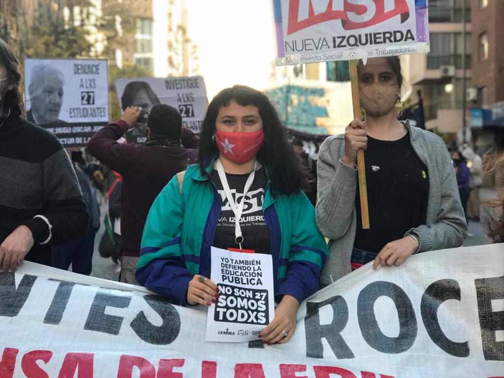 MST Marcha por la absolución de estudiantes criminalizados por tomar el Pabellón Argentina
