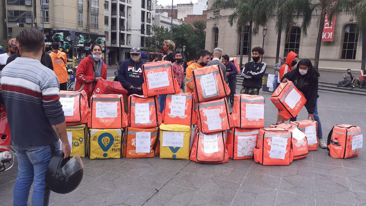 reclamo trabajadores rappi 1