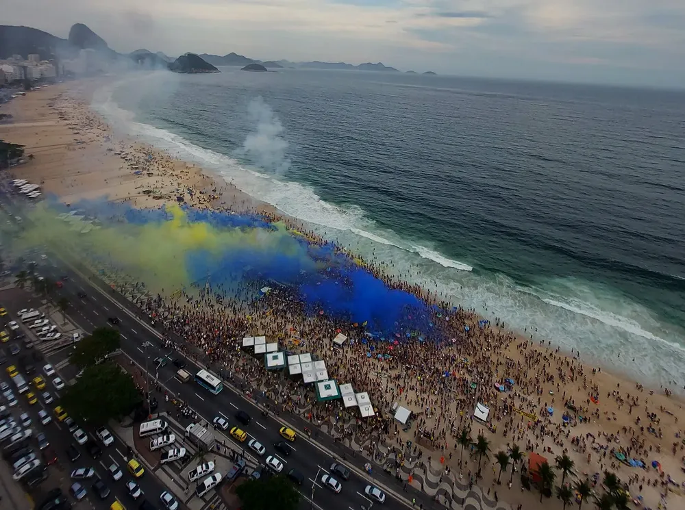 Boca en la playa de Copacabana Río de Janeiro (Twitter)