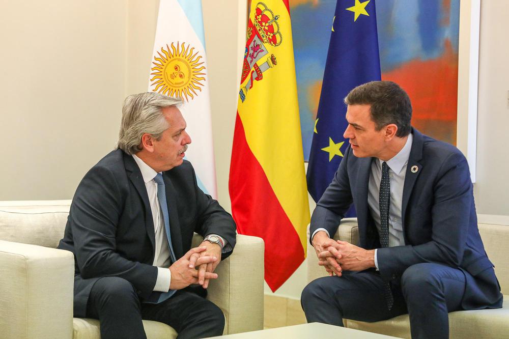 Alberto Fernández Pedro Sánchez Casa Rosada