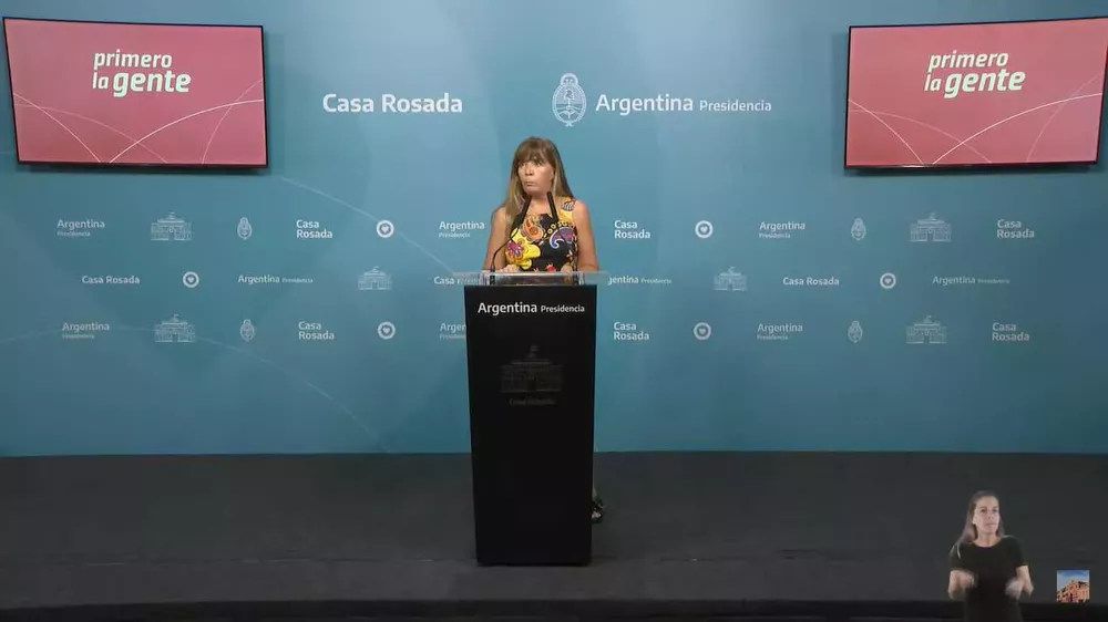 Conferencia de prensa de Gabriela Cerruti (captura)