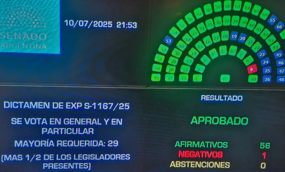 Votación distribución coparticipable de fondos nacionales (x de Facundo Torres) 2