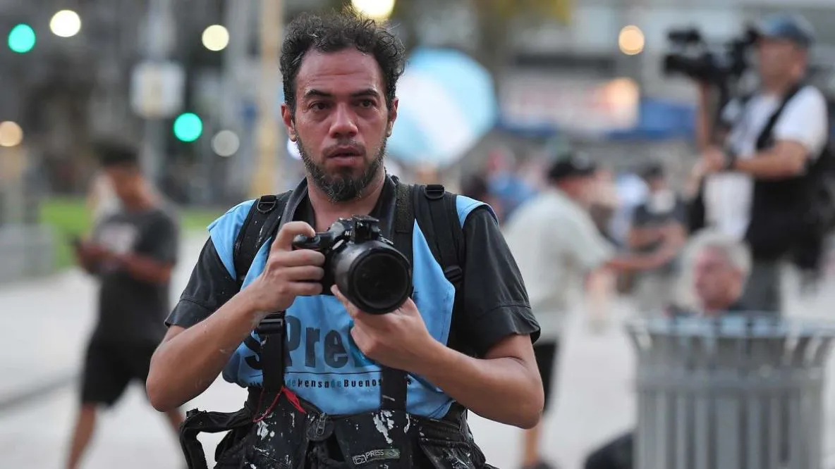 Fotoperiodista herido Congreso Télam