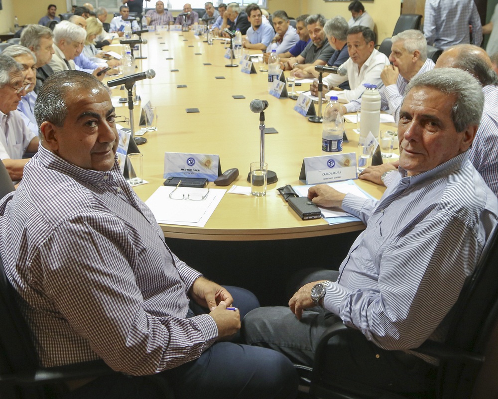 secretarios generales de la CGT, Hector Daer y Carlos Acuña Foto NA