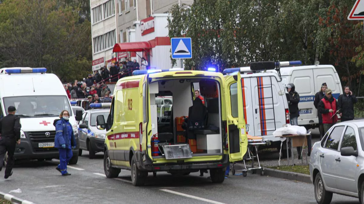 tiroteo en una escuela en Rusia