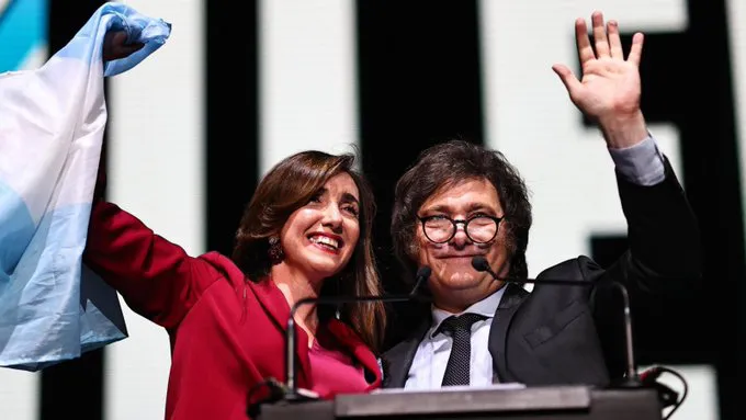 Victoria Villarruel y Javier Milei (gentileza Twitter)