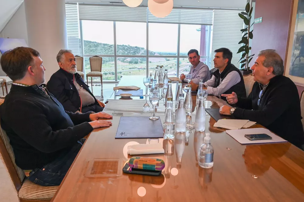 Reunión de autoridades de Córdoba y San Luis por la sequía (Twitter Sergio Busso) 2