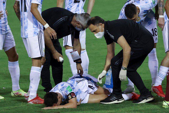 messi golpeado