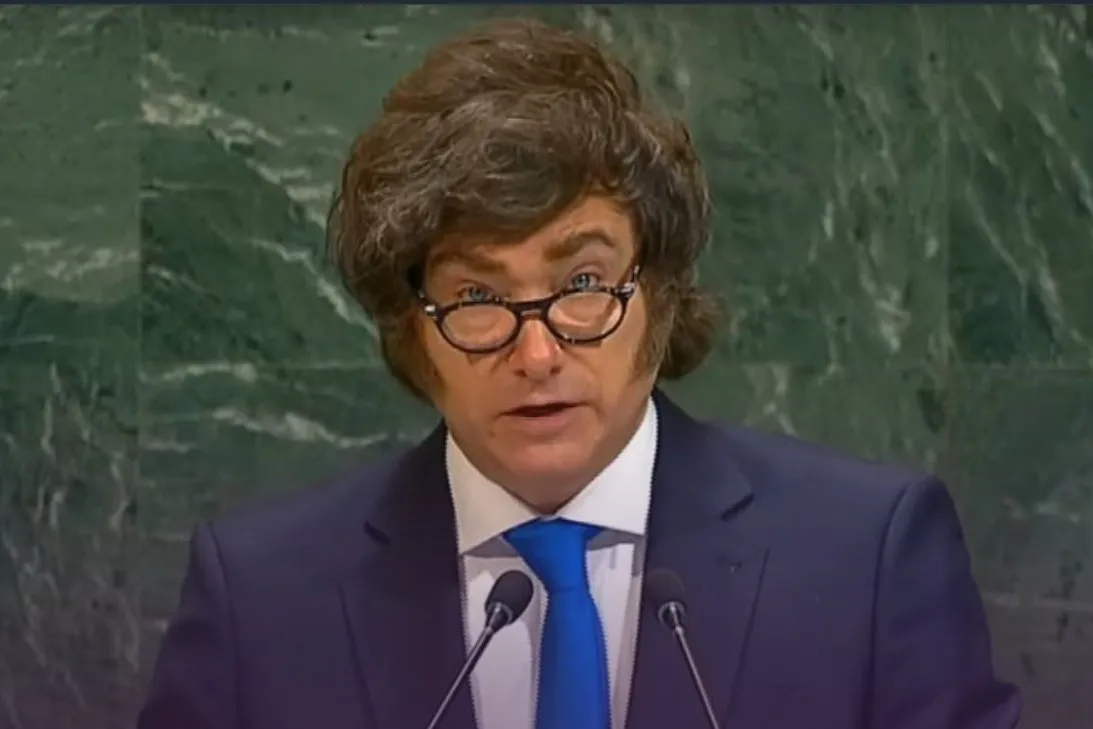 Milei en la ONU captura pantalla NA