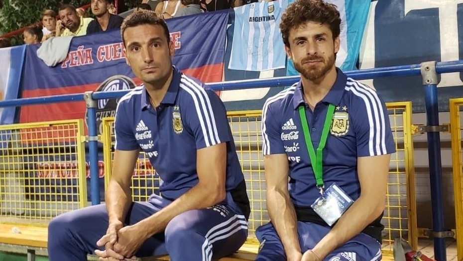Lionel Scaloni y Pablo Aimar, una dupla técnica interina en la Selección Argentina