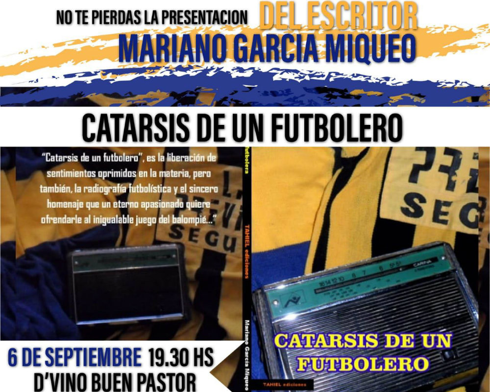“Catarsis de un futbolero” se presenta el jueves en el Buen Pastor