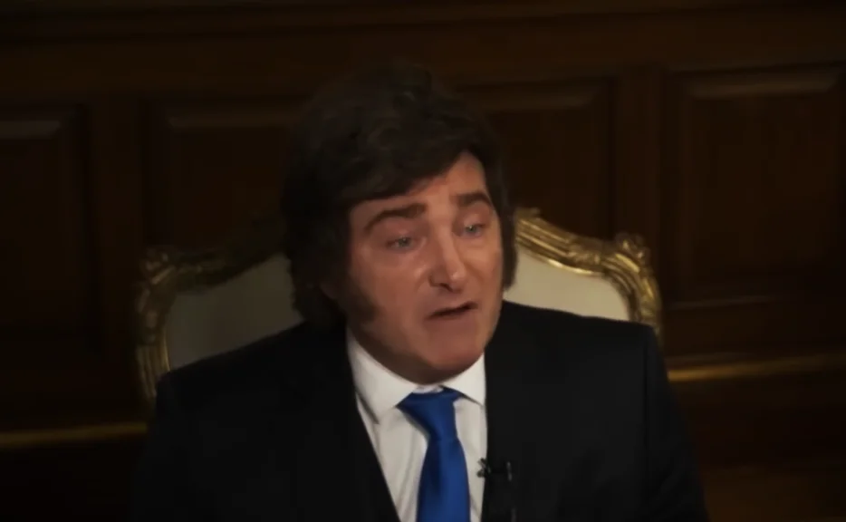Javier Milei con Luis Majul (captura)