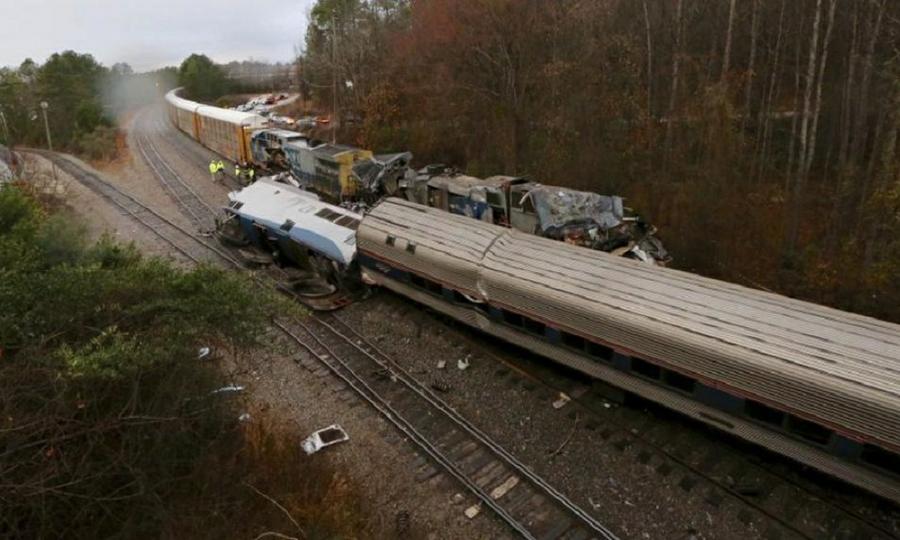 EE.UU choque de trenes en Carolina del Sur dejó dos muertos y 70 heridos