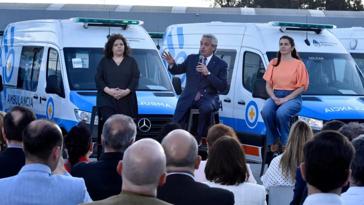 Fernández y Vizzotti prensa Min Salud