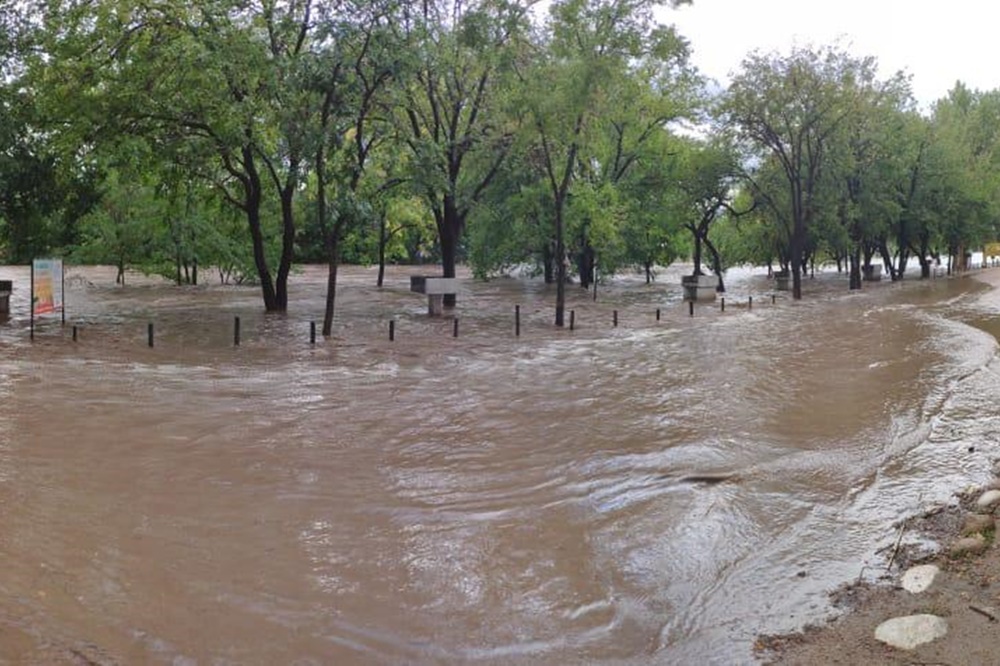 camping inundando en villa cura brochero