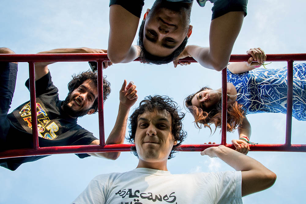 De izq a der. Mario Lavaisse, Facundo Burgos, Pilar Carranza y Emiliano Zapata