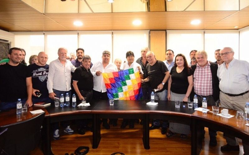 Moyano y Evo Morales