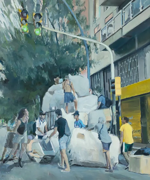 Obra de Lucas Jalowski, artista cordobés ganador del tercer Premio de Pintura BANCOR (2)
