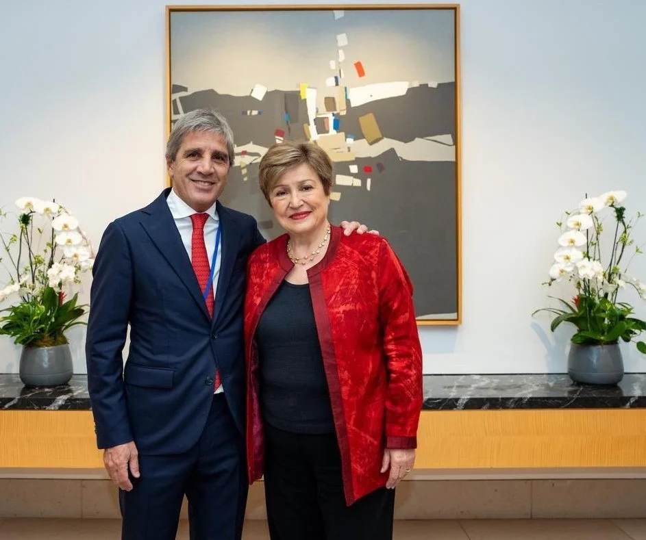 Luis Caputo y Kristalina Georgieva (X)